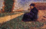 Georges Seurat Personality in the Landscape painting